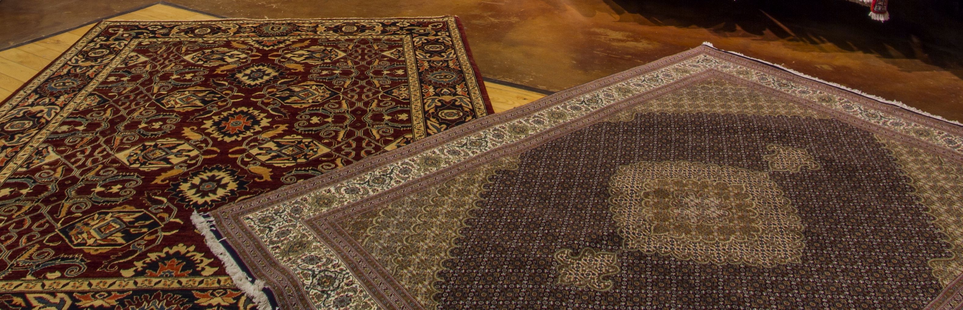Two rugs on the floor